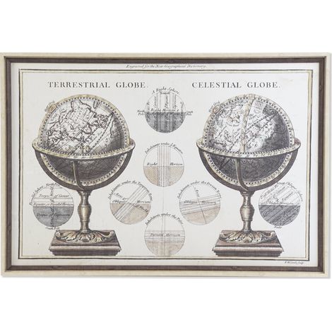 DKD Home Decor Mappemonde Beige Doré 95x65 cm (1/3)