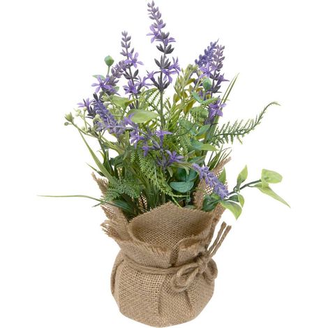 Composizione floreale artificiale prov lavanda 29 cm - Atmosphera créateur d'intérieur