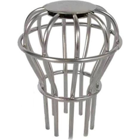 Nagetiersicherer Dachrinnenschutz – Schutz vor Laub und Schmutz, kugelförmiger Dachrinnenschutz aus Edelstahl 68 x 92 mm (1/5)