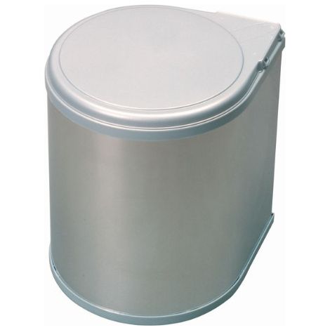 Poubelle ronde de cuisine pivotante 270 400 mm Blanc