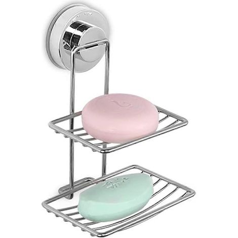 Porte-savon, porte-savon de douche, porte-savon à ventouse pour douche, porte-savon de douche avec ventouse (1/4)