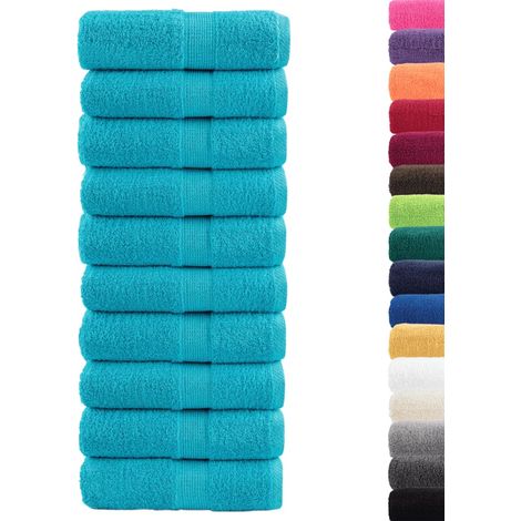 vidaXL Gesichtstücher in hochwertiger Qualität SOLUND 10 Stk. türkis