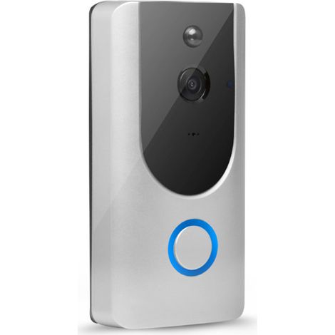 Sonnette vidéo sans fil Wi-Fi intelligente avec caméra HD 1080p, vision nocturne, application de surveillance et de sécurité pour la maison-AquaForge