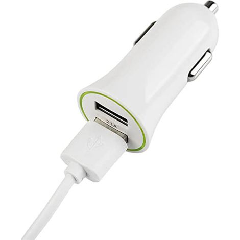 Accessorio Compatibile - Movitel Dual Caricatore da auto 2X USB-A 3,100 mAh Blanco
