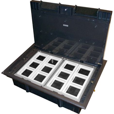 Coffre de sol 12M (45x45) profondeur réglable, pour sol technique (chape en option) ALANTEC