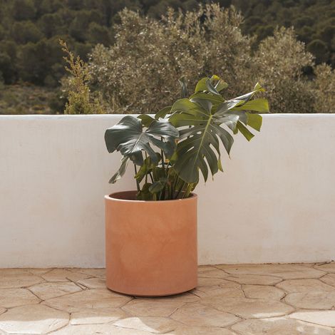 HORTENSIA 50 Macetero Redondo de Interior y Exterior Para Plantas y Flores Muy Resistente al Paso del Tiempo. Hecho de Polietileno en España - Terracota (1/5)