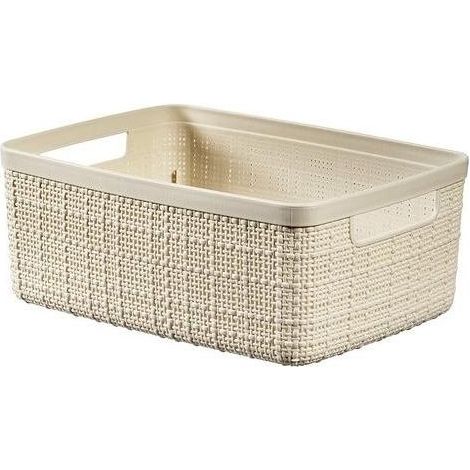 Contenitore jute medium basket bianco cm26.5x20x10.5h