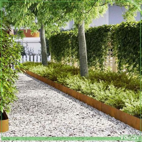 Bordure de pelouse - ABI - 30 pcs - Acier résistant aux intempéries - 100 x 0,05 x 20 cm (1/5)