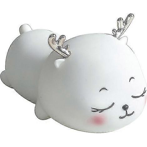 Veilleuse pour enfant, veilleuse en silicone, veilleuse portable pour bébé avec 7 couleurs, lampe de nuit rechargeable par USB pour chambre à coucher (1/5)