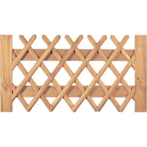 Jägerzaun braun Doppeltor 300 x 80 cm