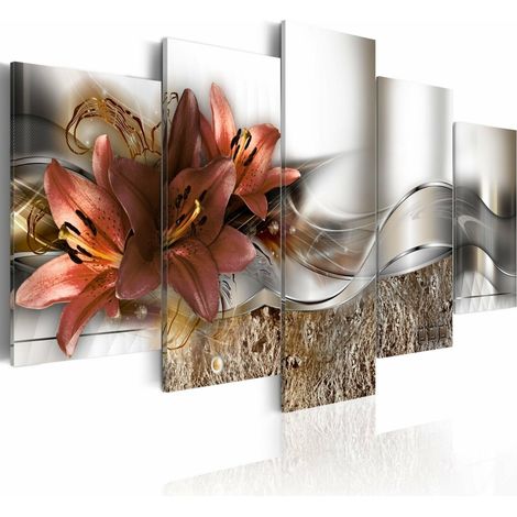 Tableau marsala abstrait - 200 x 100 cm (1/4)
