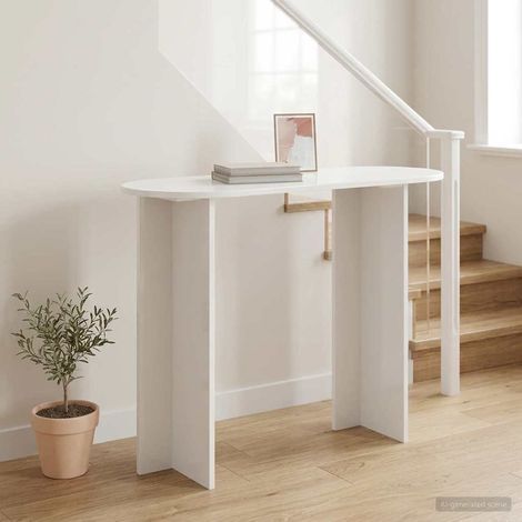 vidaXL Tavolo consolle Bianco Lucido 100 x 39,5 x 75 cm