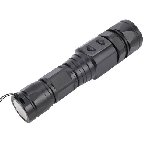 Lampe torche magnétique rechargeable, rechargeable, à lumière jaune et blanche, avec affichage numérique, étanche, zoomable et éclairage puissant pour l'extérieur. (1/5)