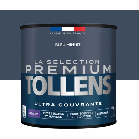 Tollens - Peinture intérieure couleurs - La Sélection Premium Velours - Ultra Couvrante - Bleu Minuit 0,5 L - 6m²
