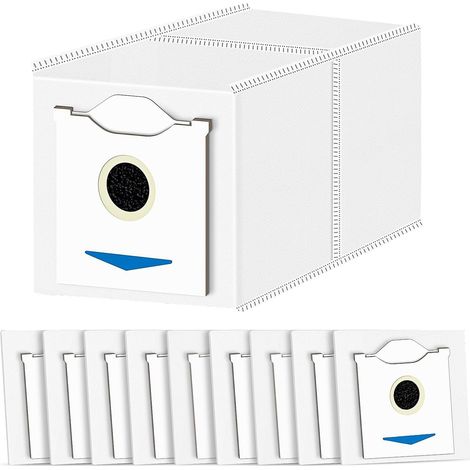 10 bolsas de polvo accesorias para aspiradora robot Ecovacs Deebot N30 Pro Omni, bolsas de repuesto de gran capacidad de 3 L (1/5)