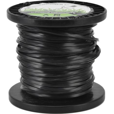 BelleRise - Fil de débroussailleuse 3,3 mm – Section carrée haute performance – Pour tondeuses Husqvarna – Noir – 30 m (1/5)