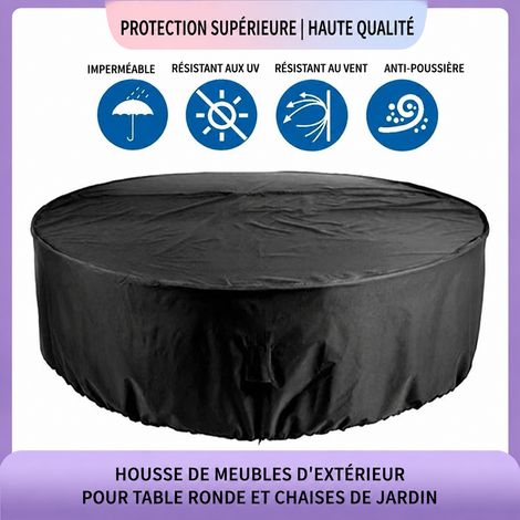 Housse de protection ronde pour table de jardin 12075cm tissu Oxford 210D noir 120 75cm 20 × 20 × 2 cm 370 g – Livraison gratuite (1/5)