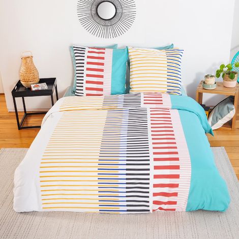 Parure de lit 240x220 cm mixte CHRIS multicolore (1/5)