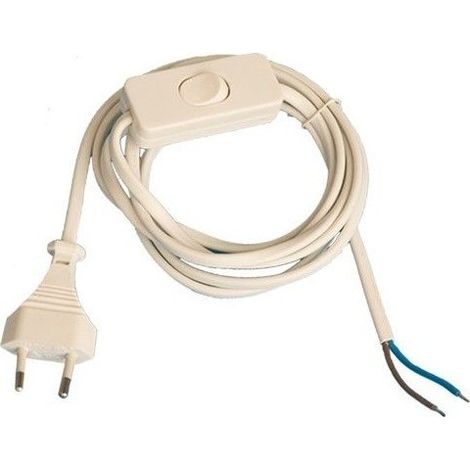 Cavo piatto con interruttore bianco da 1,5 metri
