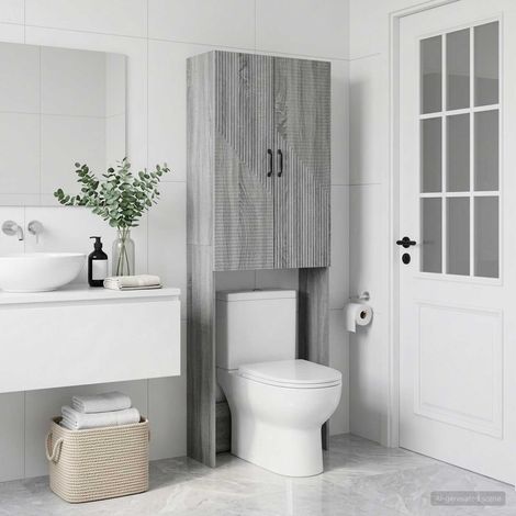 vidaXL Mobile Bagno HAARLEM Sonoma grigio 66 x 25,5 x 190 cm (1/5)