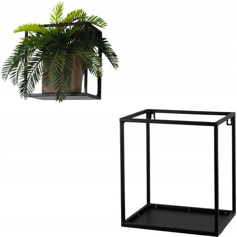 Soporte para flores de metal colgante, color negro, Landes S, 19x25x27cm (1/5)