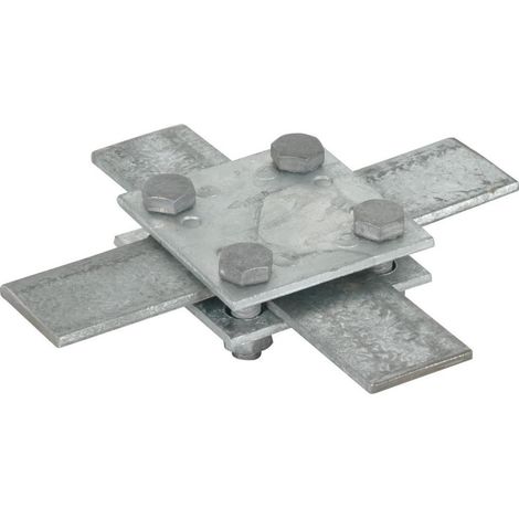 Dehn Kreuzstück St/tZn f. Fl 30/30mm o. Zwischenplatte 318033 (1/5)