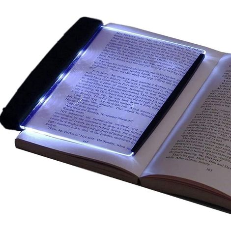 Lampada da lettura Lightwedge (17,3x14,5x1,5 cm), pannello luminoso a LED per la lettura notturna a letto, dimensioni compatte, facile da girare pagina (1/4)