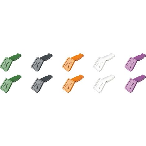Draper 25073 KNIPEX 00 61 10 C V02 ColorCode Clips Color Mix 2 (10 Pieces) 122 mm