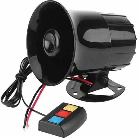 Auto-/Motorradhupe - Leistungsstarke 12V 30W Alarmsirene mit 3 Lautsprechern. (1/4)