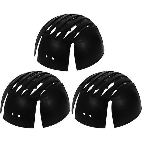 Lot de 3 doublures de casque anti-chocs, doublures de casque de sécurité, doublures universelles pour casquettes de baseball-19.5X19.5X10CM-Black (1/3)