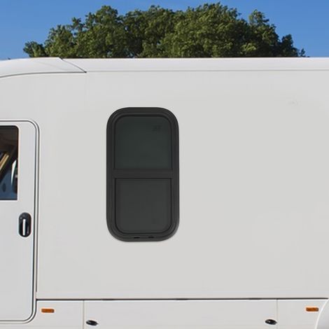 Fenêtre pour Camping-Car 300x600mm, Fenêtre Coulissante Verticale, Aluminium, Noir, Remplaçant Direct (1/5)