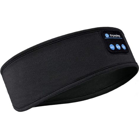 Casque Bluetooth Sport Noir - Bandeau Écouteurs Sans Fil pour Sommeil, Exercice et Musique (1/5)