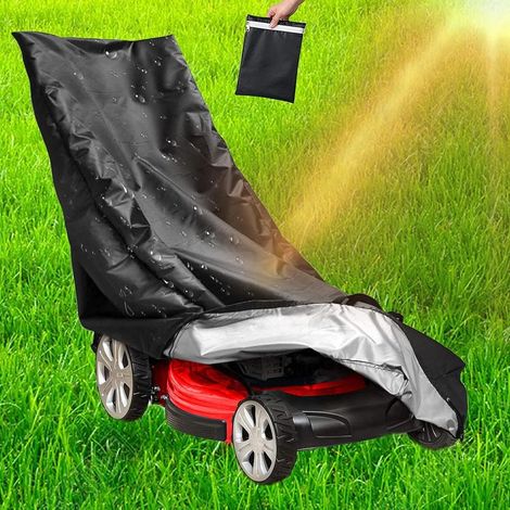 Lawn Mower Cover, 210D with Drawstring and Storage Bag, Protective Cover for Most Lawn Mower Models 71L x 21W x 47H inches (1/5)