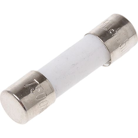 Cartouche fusible RS PRO, 500mA, 5.2 x 20mm, Type T, 250V c.a.