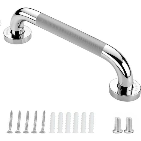 Barre d'appui antidérapante en acier inoxydable 304 pour intérieur/extérieur, , chambre à coucher, salle de bain, douche et escalier, 30 cm, 1 pièce (1/5)