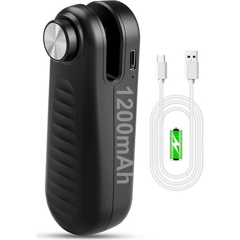 Scelleuse de sachets de chips rechargeable à chaud, refermeuse de sachets portable noire -- (1/5)