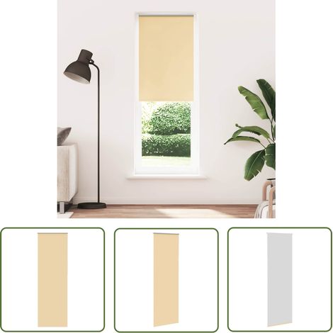 vidaXL Verdunkelungsrollo Beige 65x210cm Stoffbreite 60,7 cm Polyester (1/5)