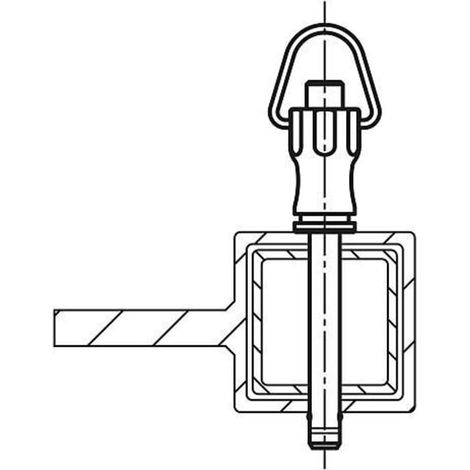 KIPP Kugelsperrbolzen Form B 8mm 45mm Griffmulde Ring (1/3)