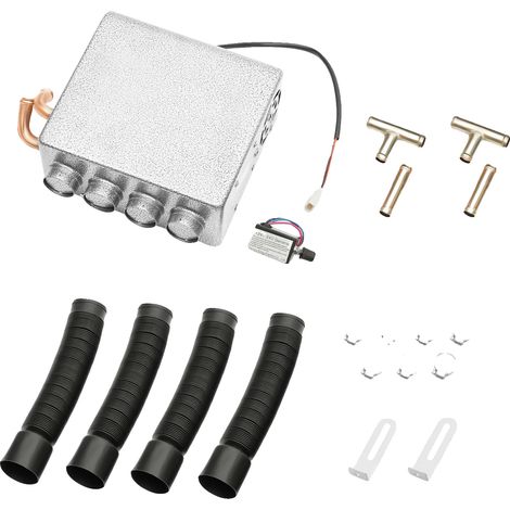 Calefactor para coche, tamaño compacto, calefacción y ventilación eficientes, negro. (1/2)