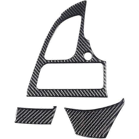 Compatible avec Audi C7 (2014-2019) : cache-interrupteur de phares en fibre de carbone souple, garniture de tableau de bord, panneau de sortie d'air latéral (1/5)