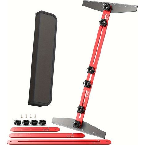 Mètre Pliable pour Escaliers en Aluminium, Outil de Menuiserie pour Mesure et Copie de Contours, Gabarit de Marches d'Escalier (1/5)
