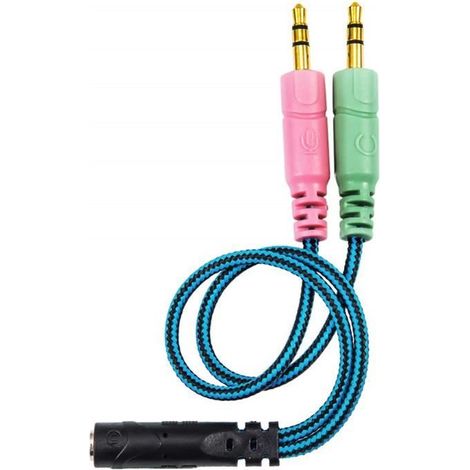 3.5mm Câble Adaptateur, Stéréo Audio Micro Y Câble Adaptateur [ 1 x jack 3,5 mm Femelle vers 2 x 3,5 mm Mâle ] (1/4)