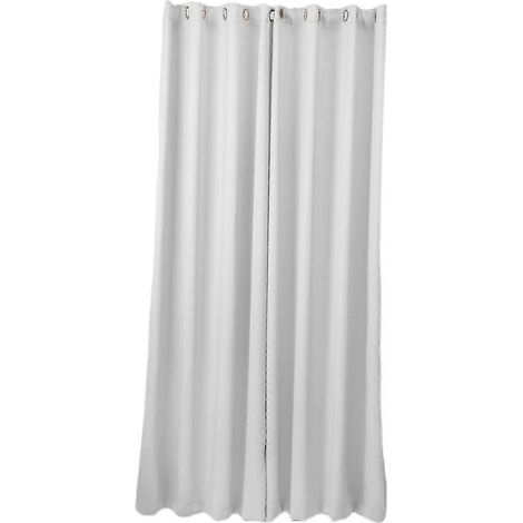 Rideau d'extérieur imperméable et thermique isolant pour patio pergola et véranda panneau extra long à œillets antirouille 1 pièce Blanc 132 x 274 cm (1/5)
