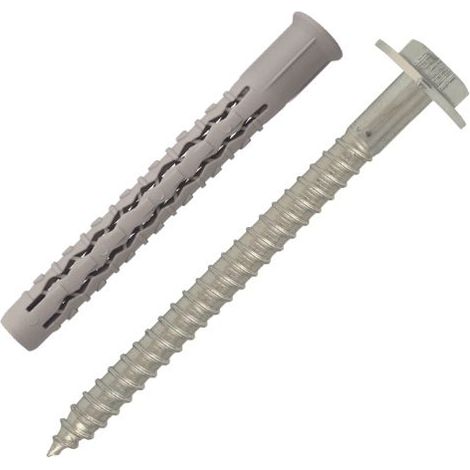 Cheville Nylon Longue Expansion avec TH Embase Acier 10X100 (1/2)