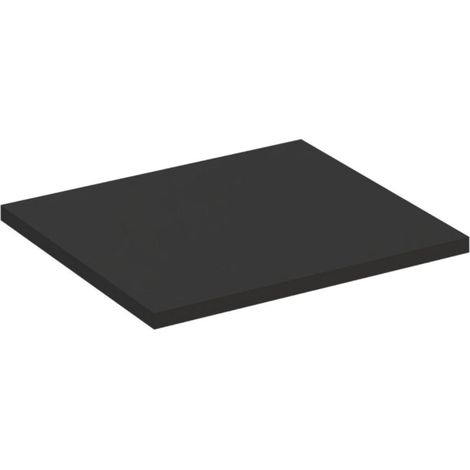 Piano lavabo nero SAVIA 60 cm – Piano di 60 cm per mobile sottolavabo