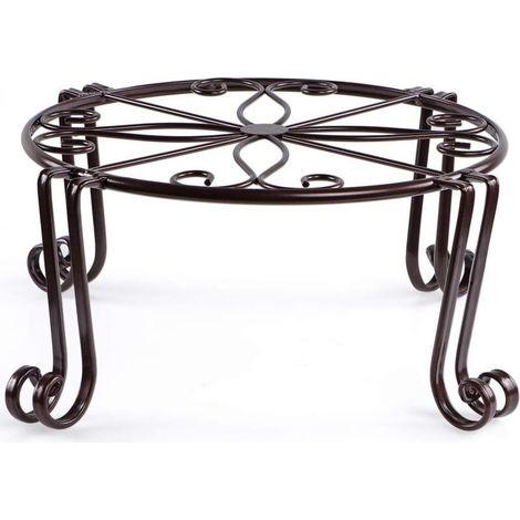 Support pour Plantes, Support métallique pour Plantes en Pot 30×15CM, Porte-Pots de Fleur en Fer forgé pour la décorationt (Marron)