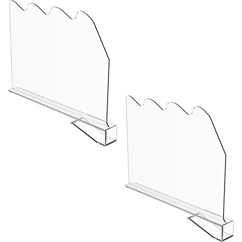 Lot de 2 séparateurs d'étagères en acrylique pour l'organisation de placard - Étagères et séparateurs pour placards et rangement (1/5)