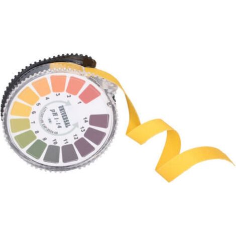 Tiras reactivas de pH de rango amplio (1-14) para cosméticos, alimentos, agua, saliva y orina. (1/5)