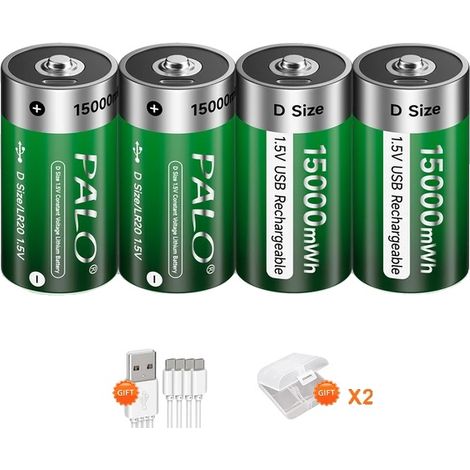 Batterie Lithium-ion Rechargeable, Chargement USB, Convient pour Réchaud à Gaz/Chauffe-eau (1/2)