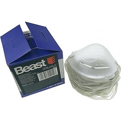 FILTRE FACIAL JETABLE 50 Pcs - Boîte - Protection et Confort - Idéal pour Usage Quotidien - Chantier et atelier - Beast